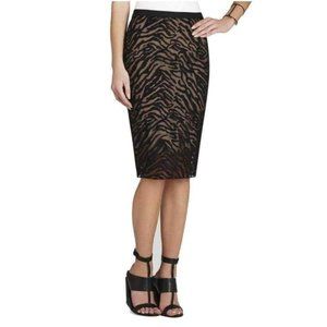 Like New BCBGMaxAzria Irisa Zebra Print Pencil Skirt Size M